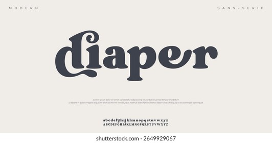 Diaper modern stylish small alphabet letter logo design