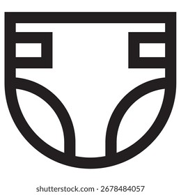 Windel Modernes Vektorsymbol - Minimale Illustration Symbol Vorlage für Web Mobile App UI Design