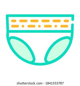 diaper for old human color icon vector. diaper for old human sign. isolated symbol illustration