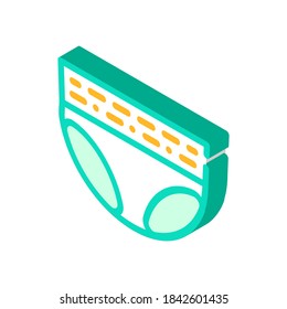 diaper for old human isometric icon vector. diaper for old human sign. isolated symbol illustration