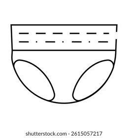 diaper for old human line icon vector. diaper for old human sign. isolated contour symbol black illustration