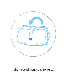 Diaper panties for baby infographics. how to throw out diaper panties. kids pants, with characteristic of icons. Moisture resistance, ventilation, elasticity, antibacterial.