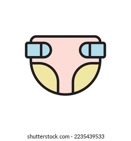 Diaper Simple Icon Vector Illustration