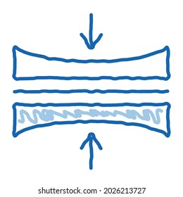 Diaper Thin Layer sketch icon vector. Hand drawn blue doodle line art Diaper Thin Layer sign. isolated symbol illustration