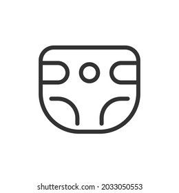 Diaper thin line icon. Symbol in trendy outline style. Premium design for web and apps. Perfect for UI. 