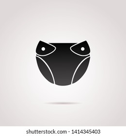 Diaper vector icon isolated on white background. 