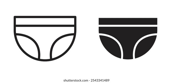 Conjunto de iconos de Vector de pañal negro relleno y estilo delineado.