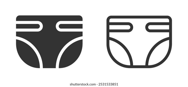 Diaper vector icons. Diaper icon