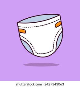 Diaper Vector, Illustration, Isolated Icon