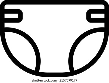 diaper Vector illustration on a transparent background. Premium quality symmbols. Thin line vector icons for concept and graphic design.