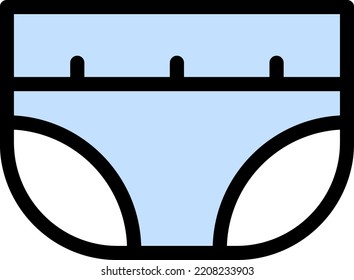 ilustración de vector de pañales en un fondo transparente.Símbolos de calidad premium.Iconos vectores de trazo para el diseño de conceptos y gráficos.