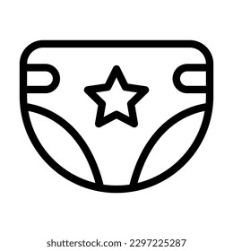 Diaper Vector Line Icon Design