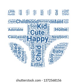 diaper word cloud. tag cloud about diaper