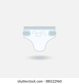 diapers for children icon. Flat vector related icon 
