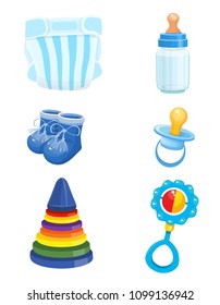 diapers for children, vector