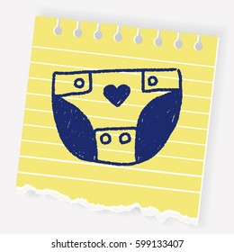 Diapers doodle drawing