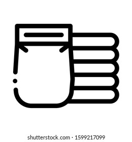 Diapers Heap Icon Vector. Outline Diapers Heap Sign. Isolated Contour Symbol Illustration