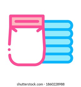 Diapers Heap Icon Vector. Outline Diapers Heap Sign. Isolated Contour Symbol Illustration