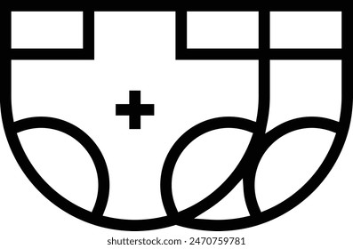diapers icon. Thin linear style design isolated on white background