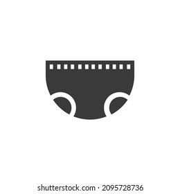 Diapers Kids Icon Black and White Vector Graphic