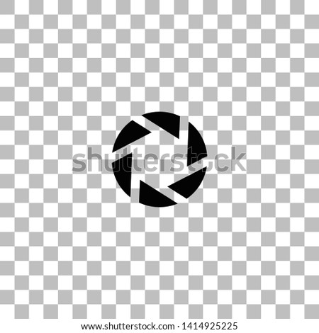 Diaphragm. Black flat icon on a transparent background. Pictogram for your project