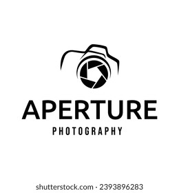 Diaphragm camera logo design. Camera logo template, vector logo for photographer
