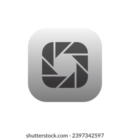 Diseño del logotipo de la cámara de diafragma. Plantilla de logotipo de cámara, logotipo vectorial para fotógrafo