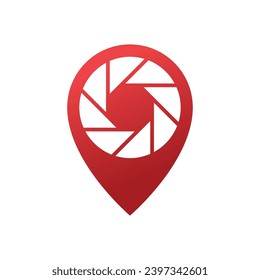 Diaphragm camera logo design. Camera logo template, vector logo for photographer