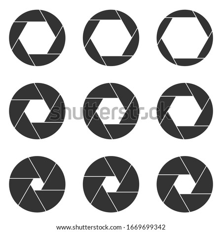Diaphragm for camera vector design illustration isolated on white background
