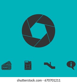 Diaphragm icon flat. Simple vector symbol and bonus icon