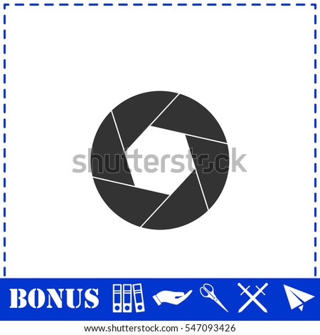 Diaphragm icon flat. Simple vector symbol and bonus icon