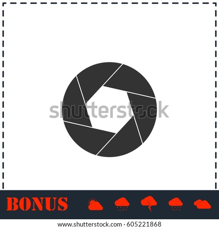 Diaphragm icon flat. Simple vector symbol and bonus icon