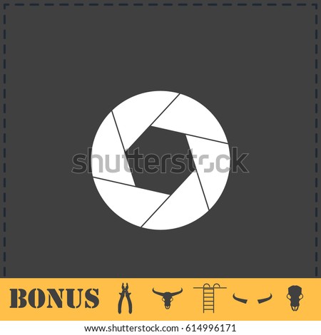Diaphragm icon flat. Simple vector symbol and bonus icon