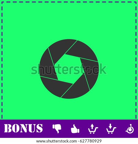 Diaphragm icon flat. Simple vector symbol and bonus icon