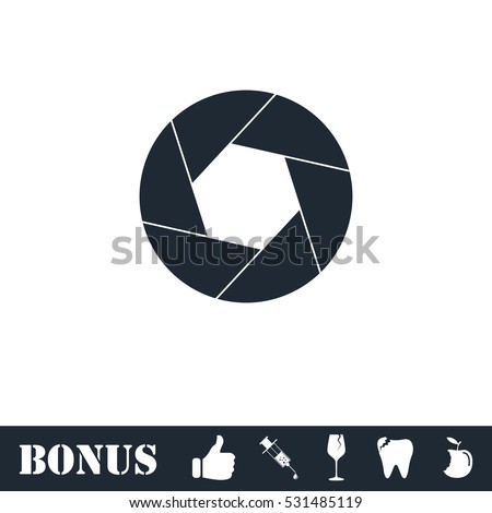 Diaphragm icon flat. Vector illustration symbol and bonus pictogram