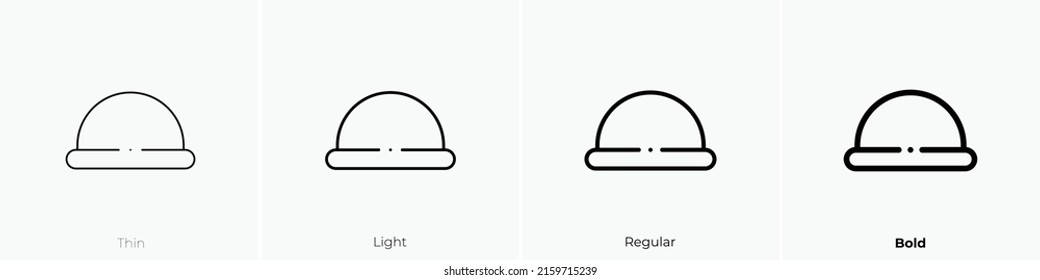 diaphragm icon. Linear style sign isolated on white background. Vector illustration.