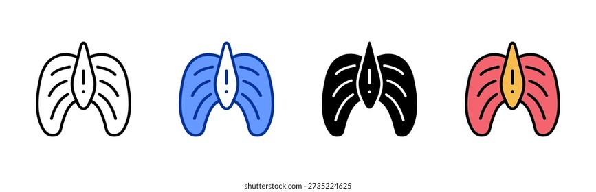 Diaphragm icon set multiple style collection