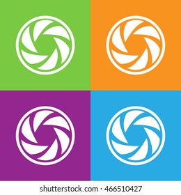 Diaphragm icon. Simple logo of diaphragm on white background. Flat vector illustration.