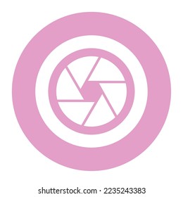 imagen vectorial de icono de diafragma con fondo blanco