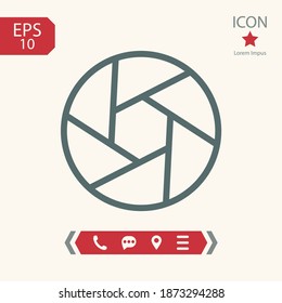 diaphragm line icon, outline vector illustration.