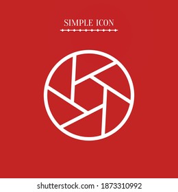 diaphragm line icon, outline vector illustration.