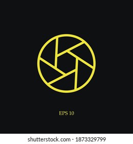 diaphragm line icon, outline vector illustration.