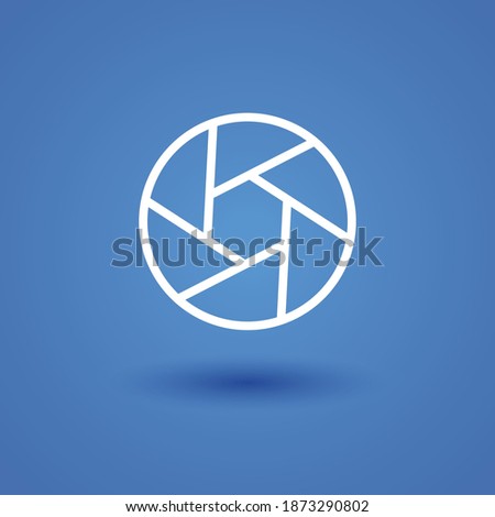 diaphragm line icon, outline vector illustration.