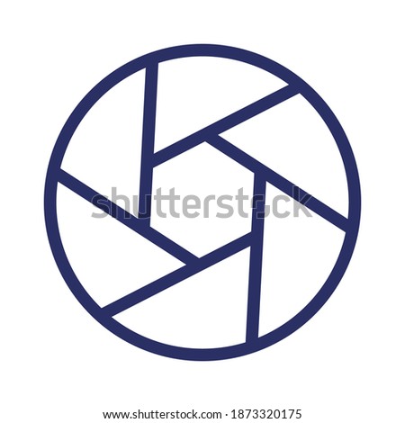 diaphragm line icon, outline vector illustration.
