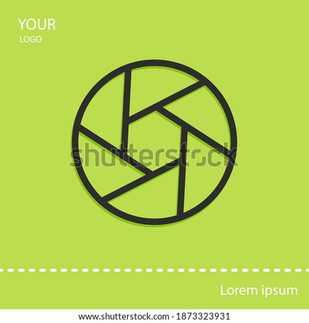 diaphragm line icon, outline vector illustration.