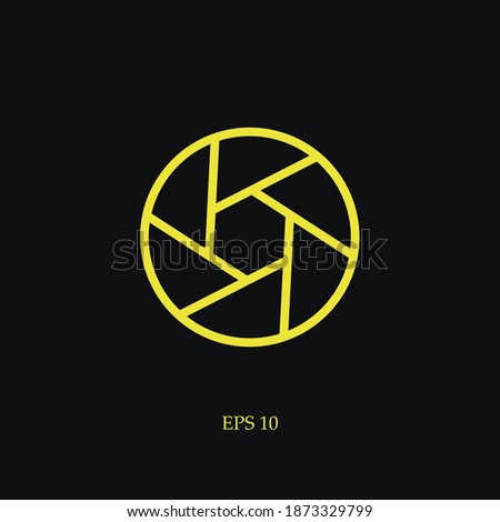 diaphragm line icon, outline vector illustration.