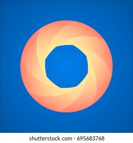 Diaphragm logo, vector image