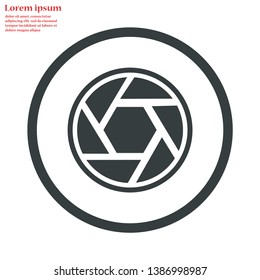 diaphragm vector icon 10 eps , Lorem ipsum Flat design