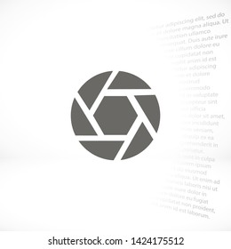 diaphragm vector icon 10 eps , Lorem ipsum Flat design