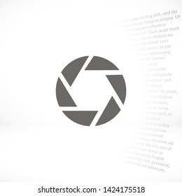 diaphragm vector icon 10 eps , Lorem ipsum Flat design